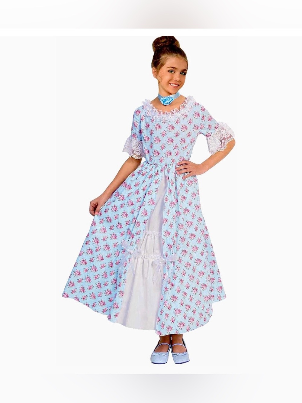 New Forum Novelties American Floral Colonial Halloween Costume Dress Size: Large